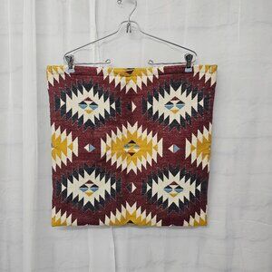 Ikea Fransine Pillow Cover Tapestry Burgundy Mustard Zip 20" x 20"